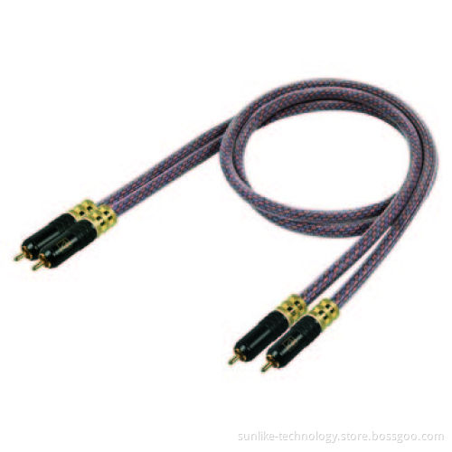 Audio Cable with 24K Gold-plated SCC Pin and OEM Orders Welcomed